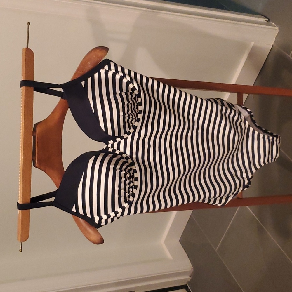 COPY - BODEN NWT nautical stripes one piece swim suit. US size 38DD